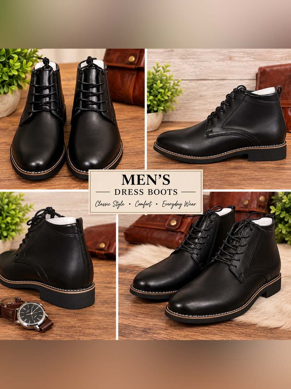 🌻NEW🌻 Men's Black Chukka Boots - Classic Lace-Up Dress Boot